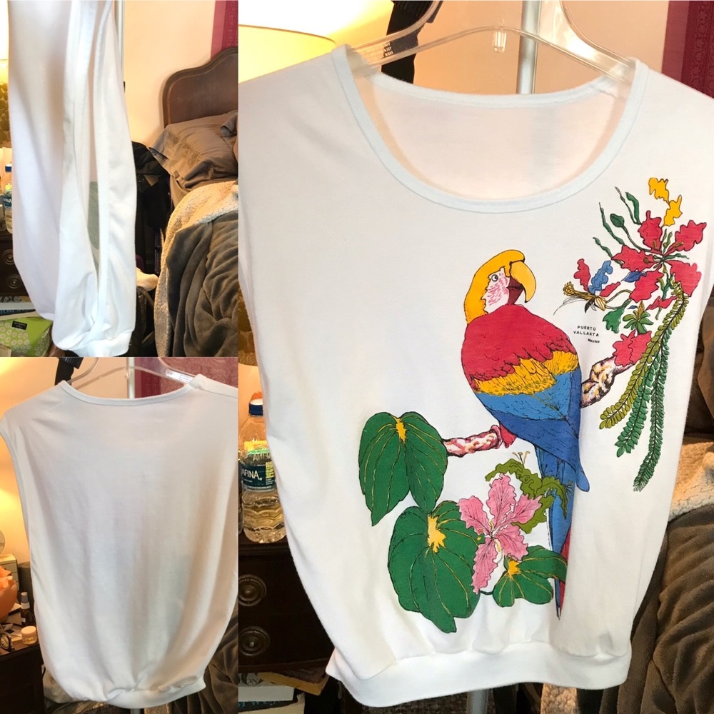 SALE!! Vintage Deep Armhole Swimsuit Cover Up Top